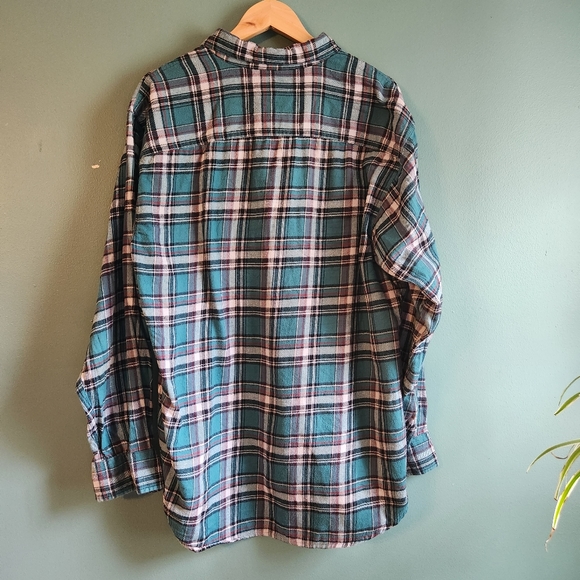 Hobbs Creek flannel men's XL button up green plaid - Picture 2 of 4